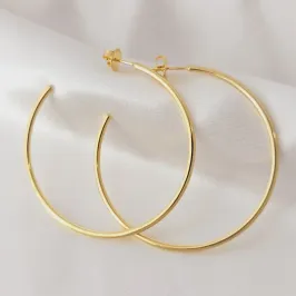 Argola Densa lisa banhada a ouro