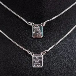 ESCAPULÁRIO VENEZIANA PLACA VERSÍCULOS BÍBLICOS DE 8X10mm BP