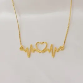 GARGANTILHA VENEZIANA ONDAS CARDIACAS CORAÇÃO BD