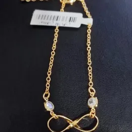 PULSEIRA ELO PORTUGUÊS INFINITO COM PEDRAS DE ZIRCÔNIAS BD