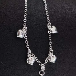 PULSEIRA INFANTIL ELO PORTUGUÊS CORAÇÃO COM CHOCALHOS BP
