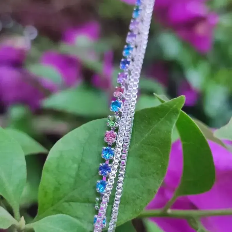 PULSEIRA 2 FIOS VENEZIANA E 1 CRAVEJADO DE ZIRCÔNIAS BP