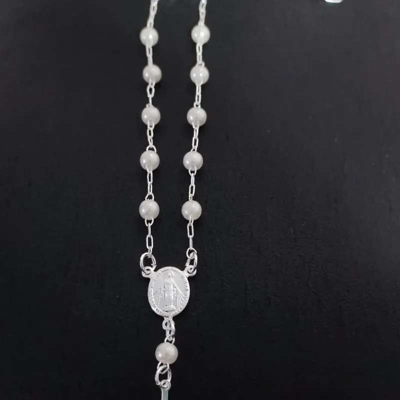 PULSEIRA TERÇO DE PÉROLAS BRANCAS BP