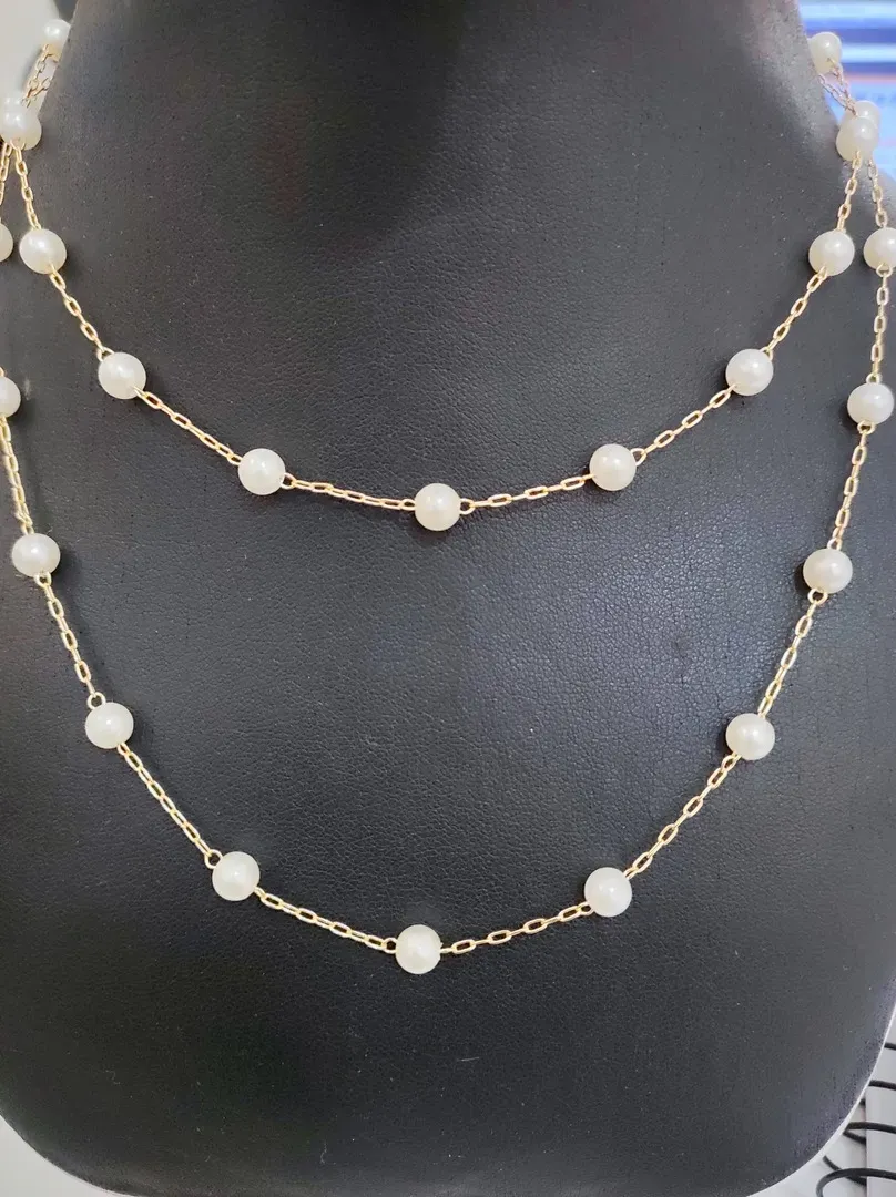 COLAR DUPLO CARTIER DE PÉROLAS BD