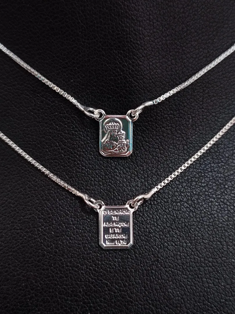 ESCAPULÁRIO VENEZIANA PLACA VERSÍCULOS BÍBLICOS DE 8X10mm BP