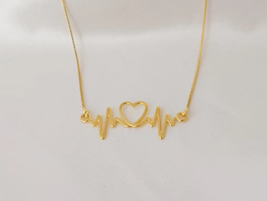 GARGANTILHA VENEZIANA ONDAS CARDIACAS CORAÇÃO BD
