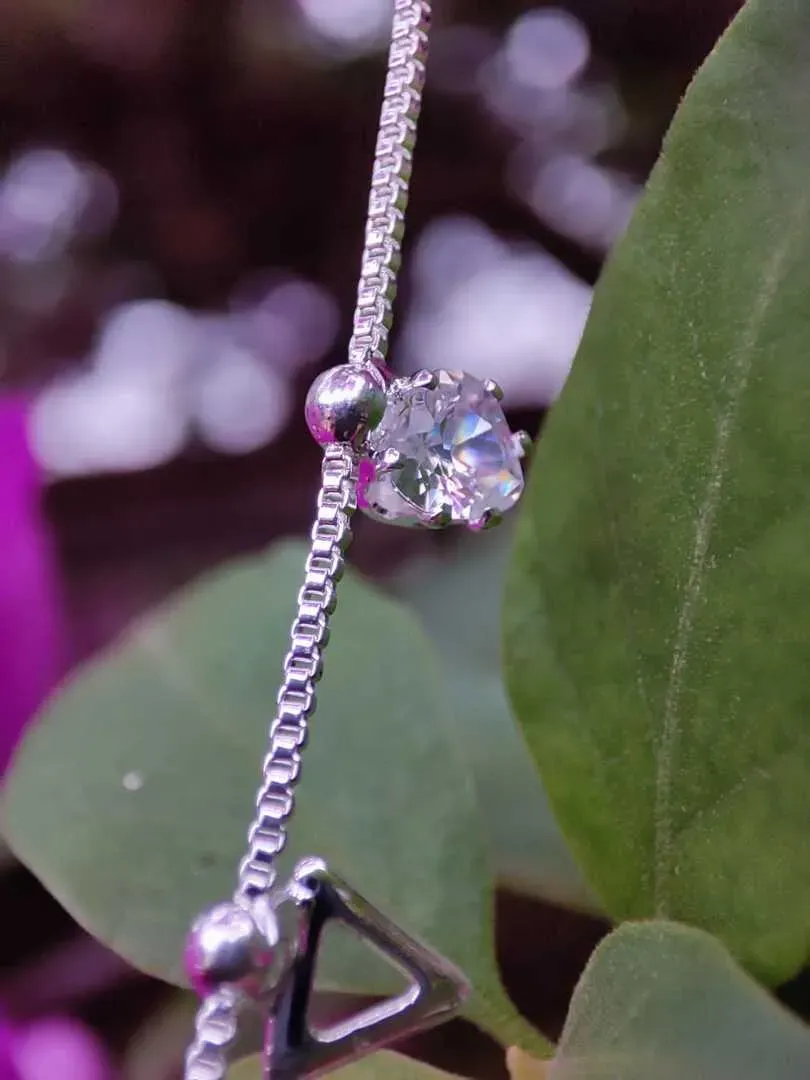 PULSEIRA VENEZIANA COM PINGENTE ZIRCONIAS + TRIANGULOS BP