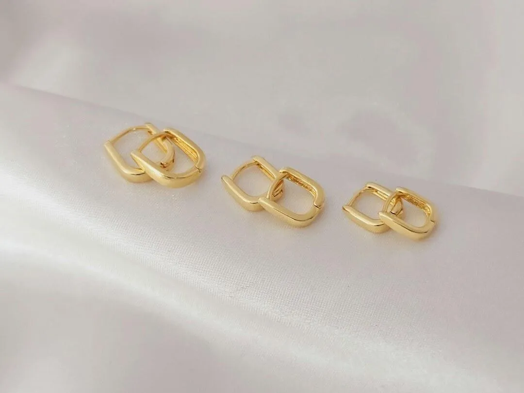 Trio de Argolas lisas, banhado a ouro, 1,3 - 1,0 -0,9cm